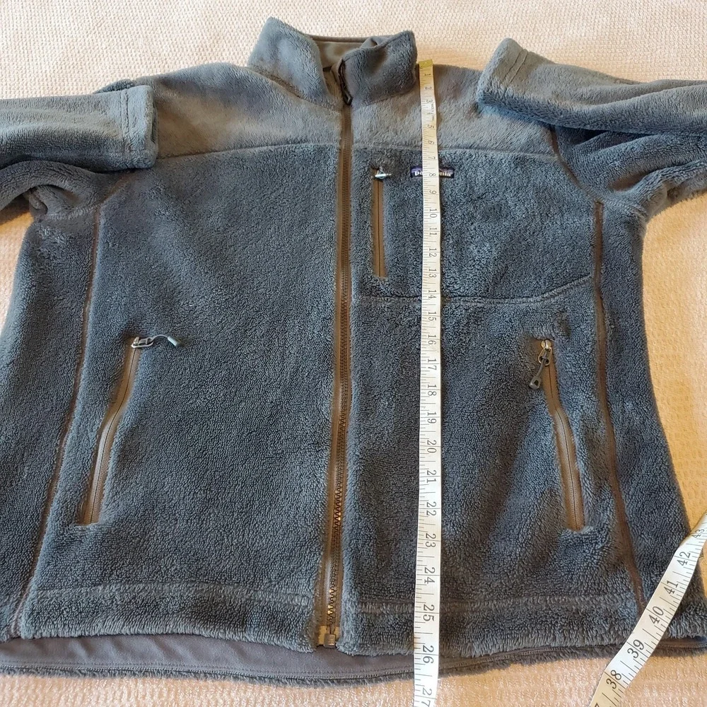 Patagonia R4 Regulator‎ Polartec Pile Fleece Zip Jacket Gray Mens XL Full Zip